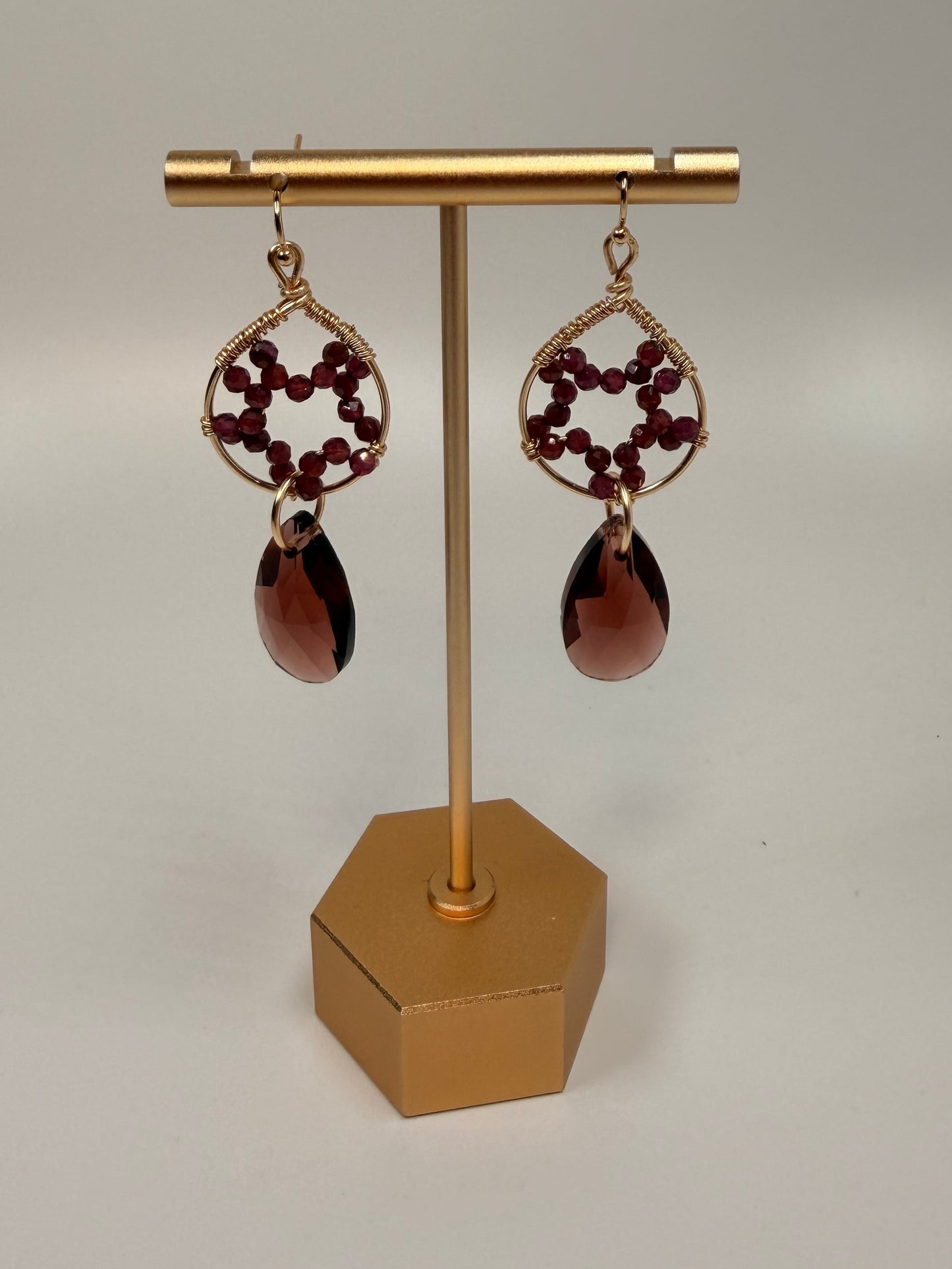 Tangled Gold Pendant Earrings