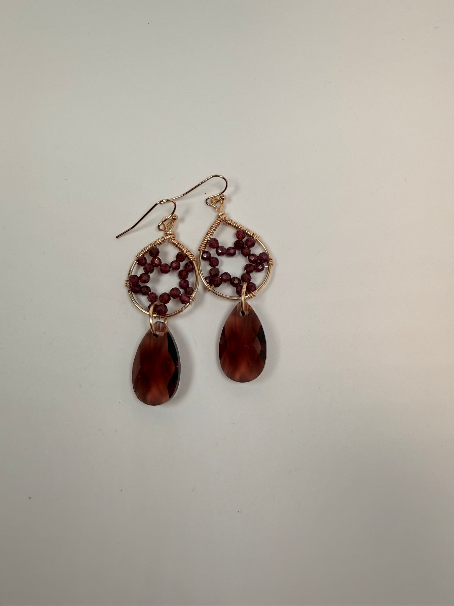 Tangled Gold Pendant Earrings