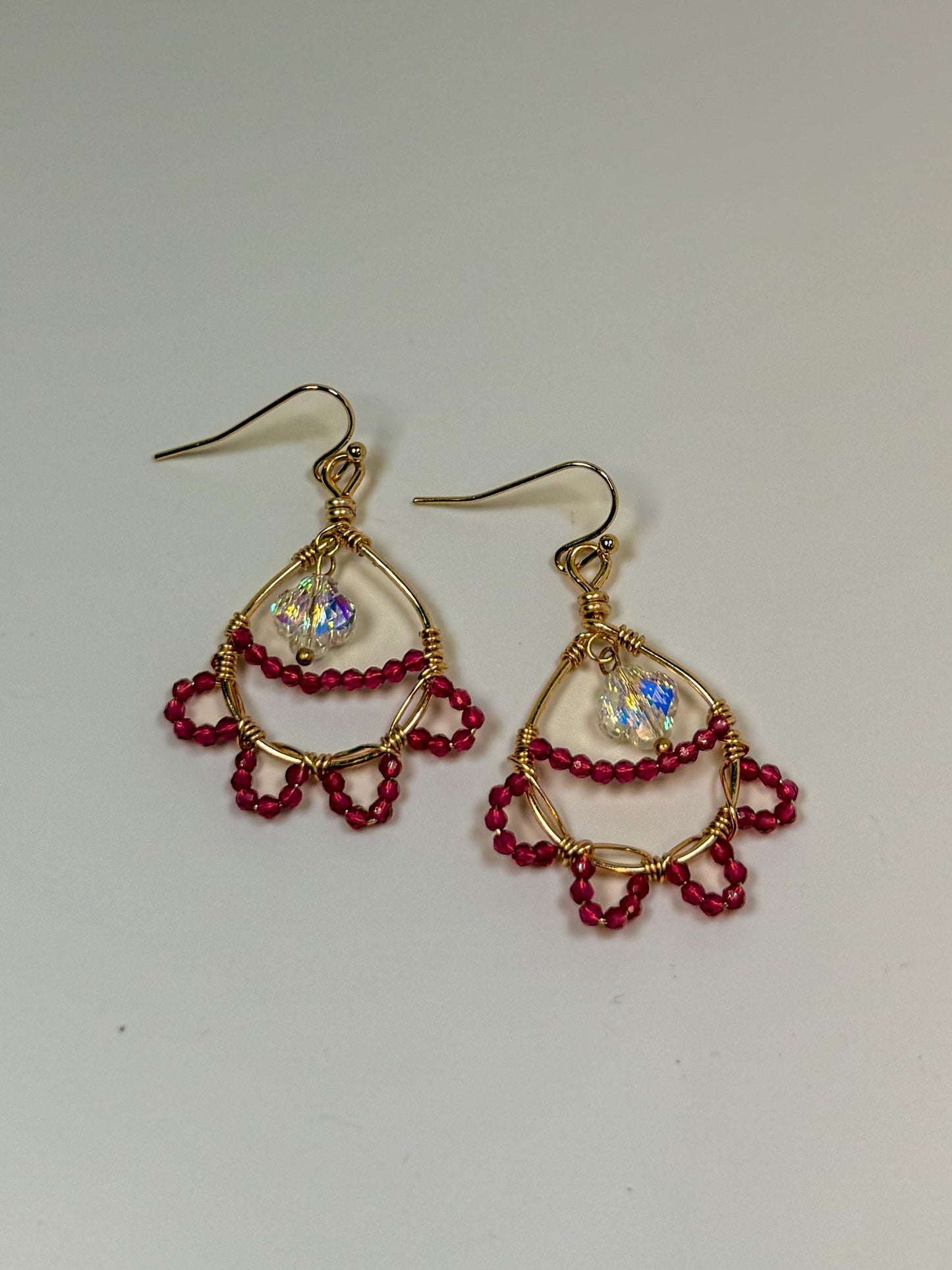 Pink Bursts with Glitzy Pendant